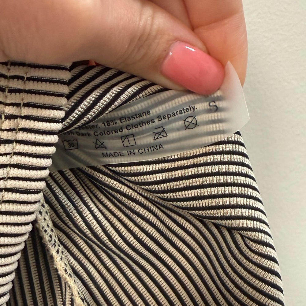 SHEIN Cream Ribbed Mini Skirt - Picture 5 of 5
